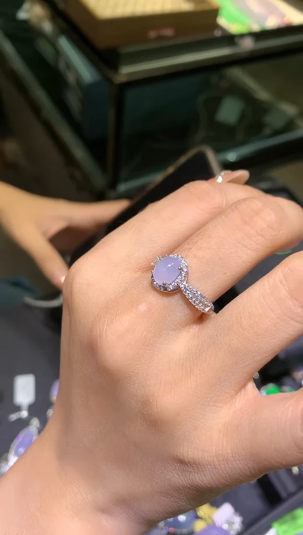 【闪购商品】翡翠吊坠(不含链)银S925镶嵌戒指