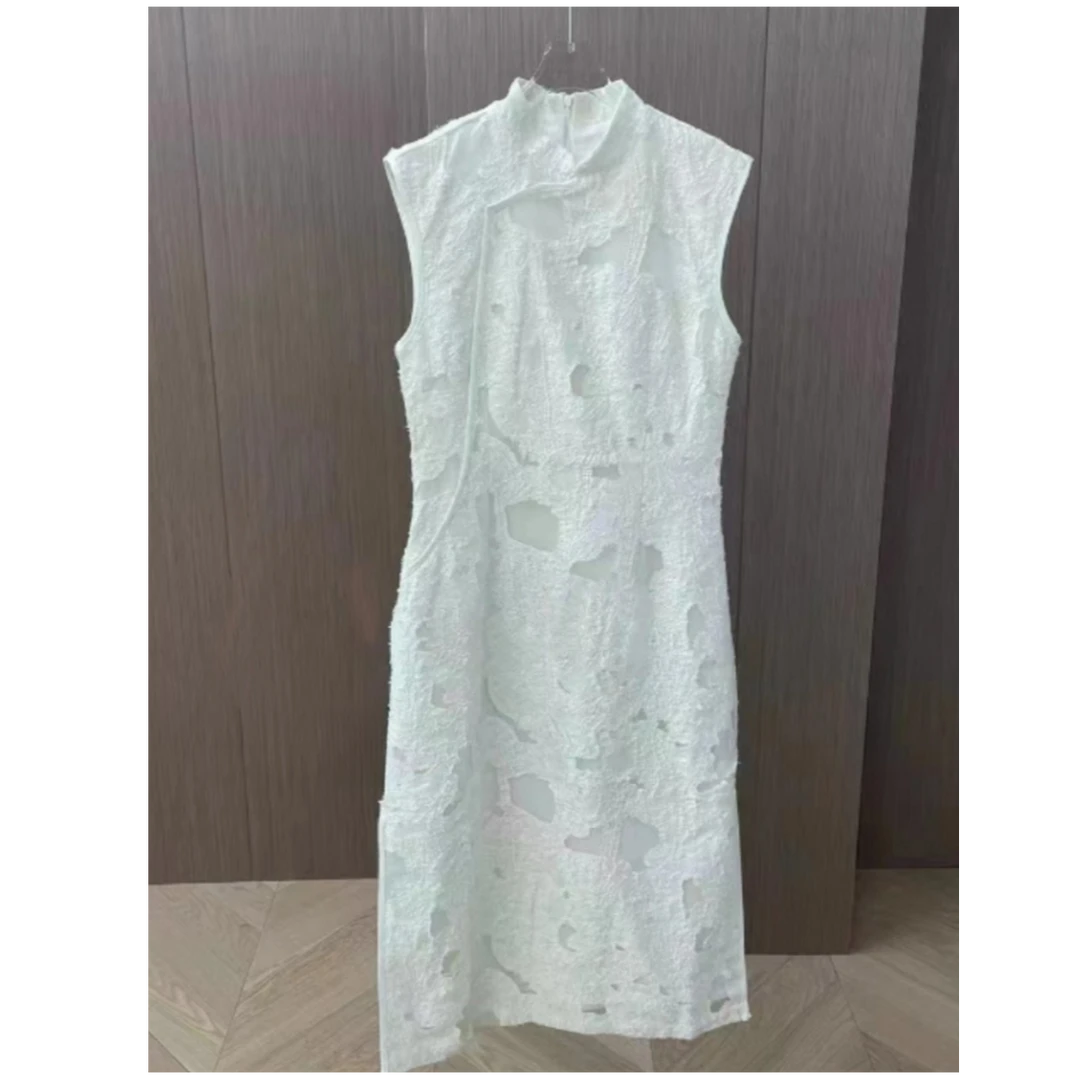 【NA家】立领蕾丝无袖背心连衣裙