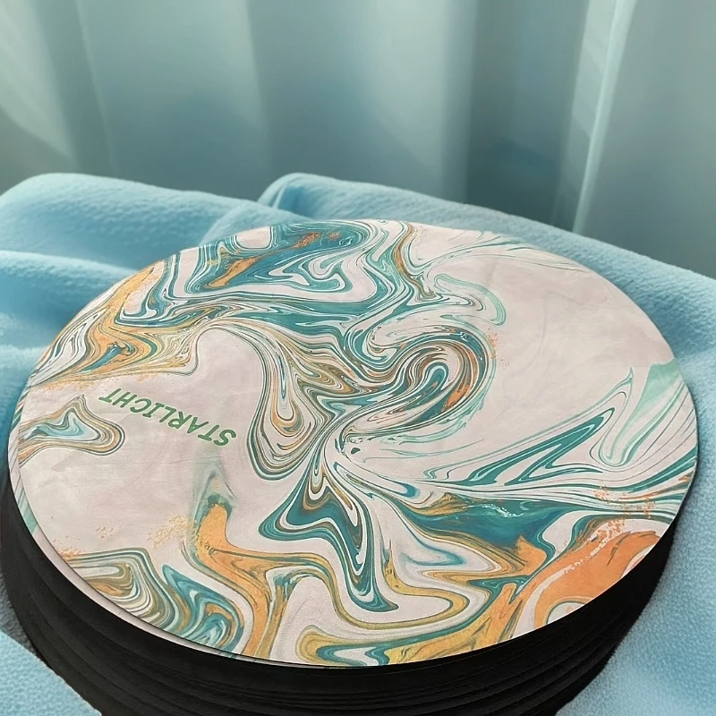 大号绿色极光晕染圆垫 瑜伽垫