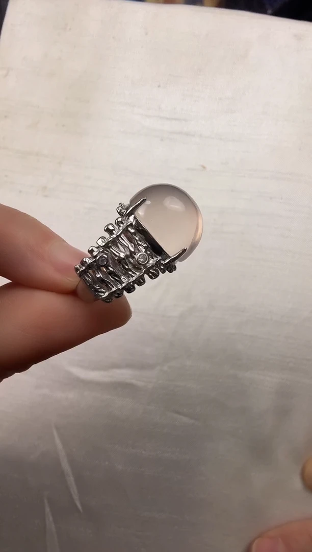 银S925镶嵌戒指水晶天然