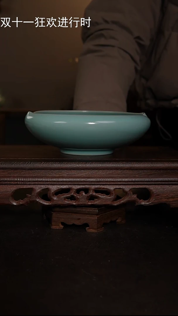 摆件瓷仿古手工茶洗