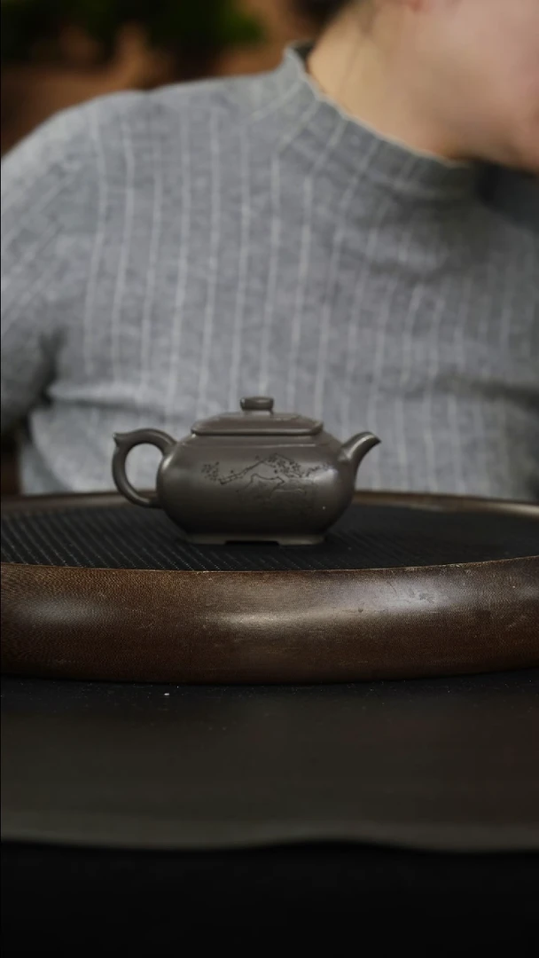 茶壶紫砂39 宝山共生天青