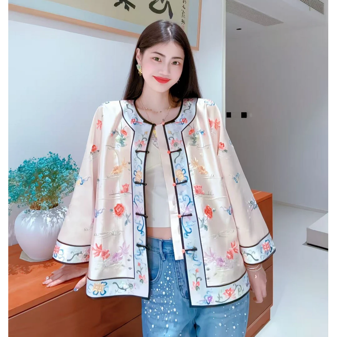 4561《云锦春华》手工刺绣外套