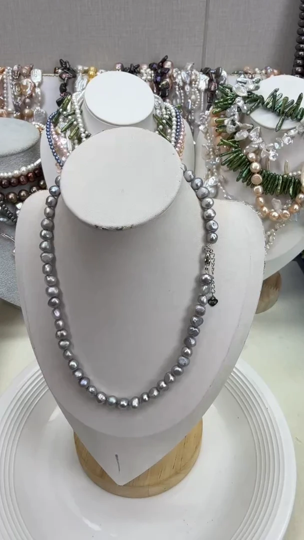 颈饰银S925镶嵌淡水珍珠1