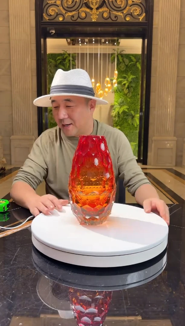 【闪购商品】摆件AJ05563橙红艺术琉璃花器