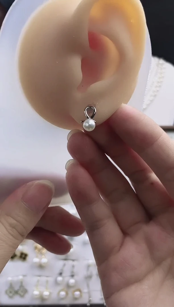合金耳饰淡水珍珠84