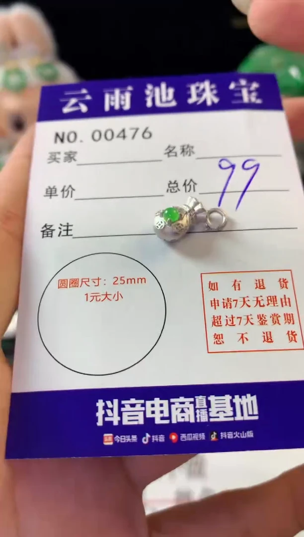 翡翠银S925镶嵌颈饰翡翠