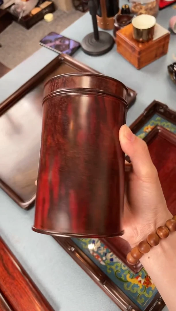 紫檀木类成套家具茶叶罐