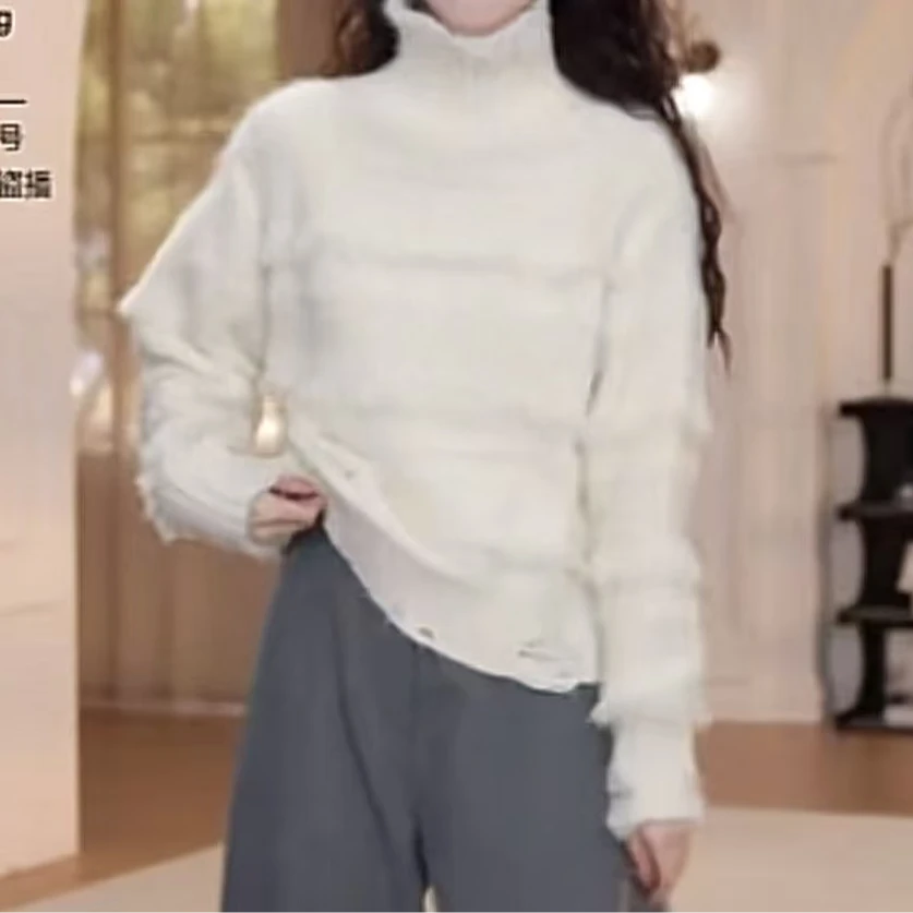 【YANYAN】半高领流苏厚款毛衣女秋冬长袖针织衫YY-9437