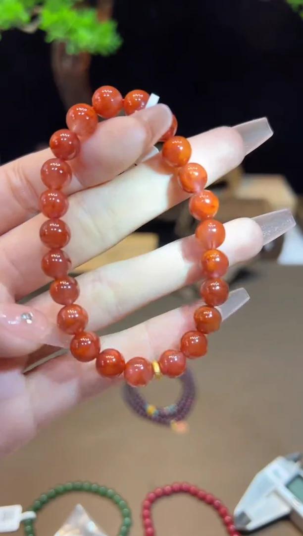 【闪购商品】玛瑙手饰银S925镶嵌手饰@@H2864