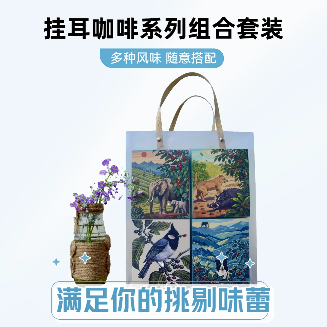 手冲挂耳咖啡系列（水洗、日晒、湿刨、蜜处理）组合套装囤货装（40包）