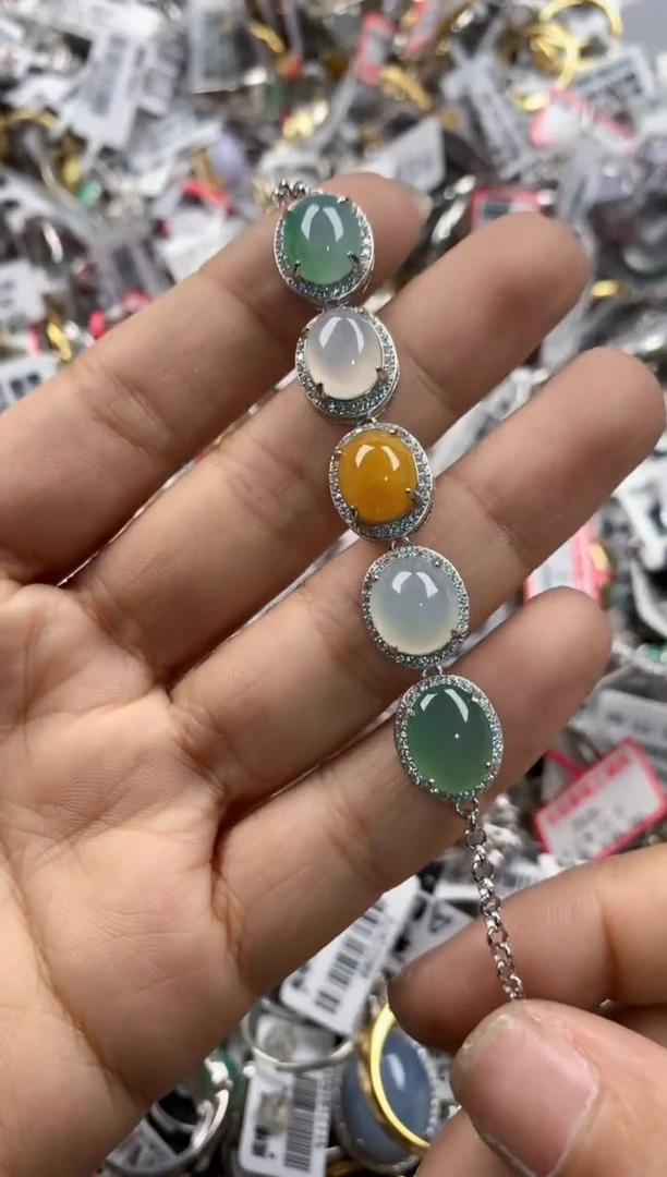 银S925镶嵌戒指翡翠16    5