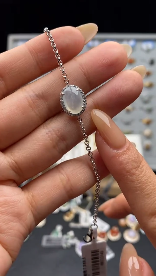 银S925镶嵌戒指翡翠天然A货翡翠