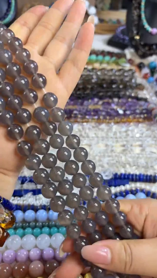 未镶嵌玛瑙/玉髓珠宝半成品卡12 灰玛瑙