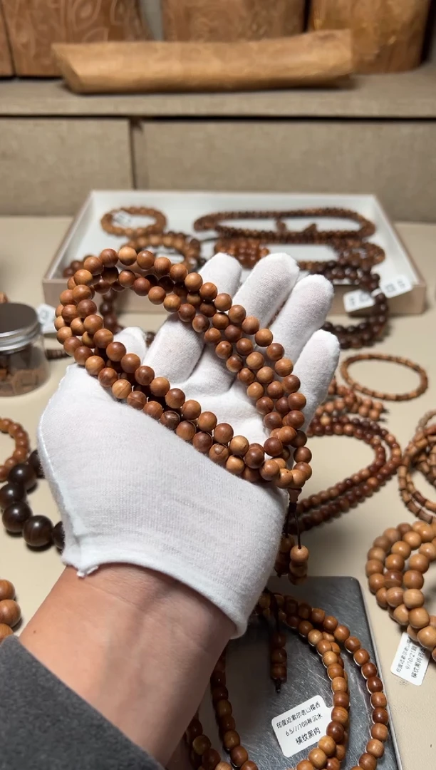 檀香木手串/手链寺庙香彩绘料 0.8*108横纹