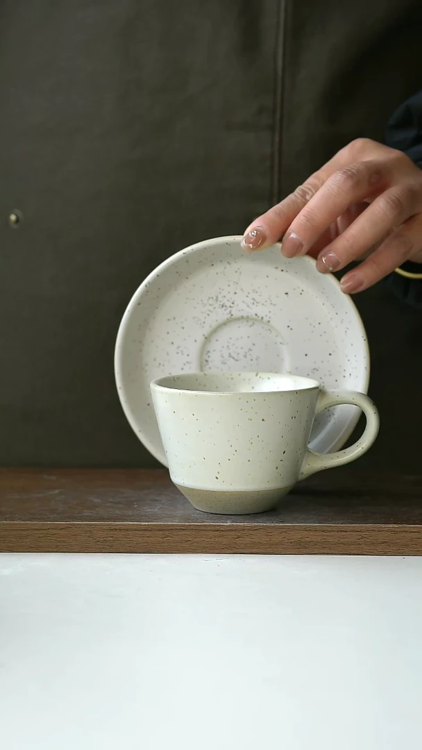 【闪购商品】陶瓷微瑕RG180ML白色咖啡杯碟@4-2@