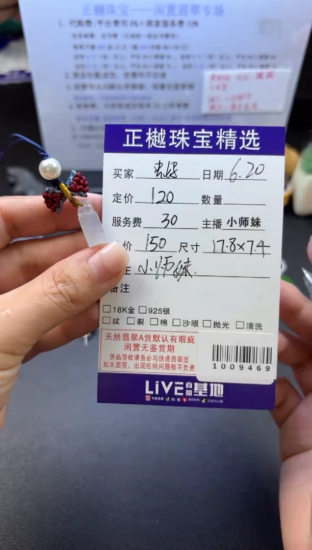 翡翠挂件未镶嵌虫*ZYZB-1009469