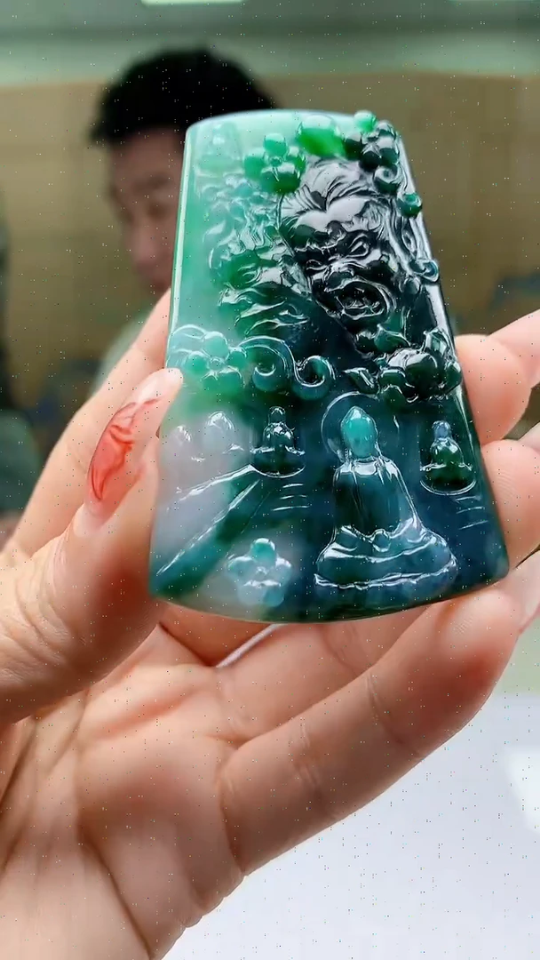 【闪购商品】定制翡翠未镶嵌5028ty-毛货挂件156