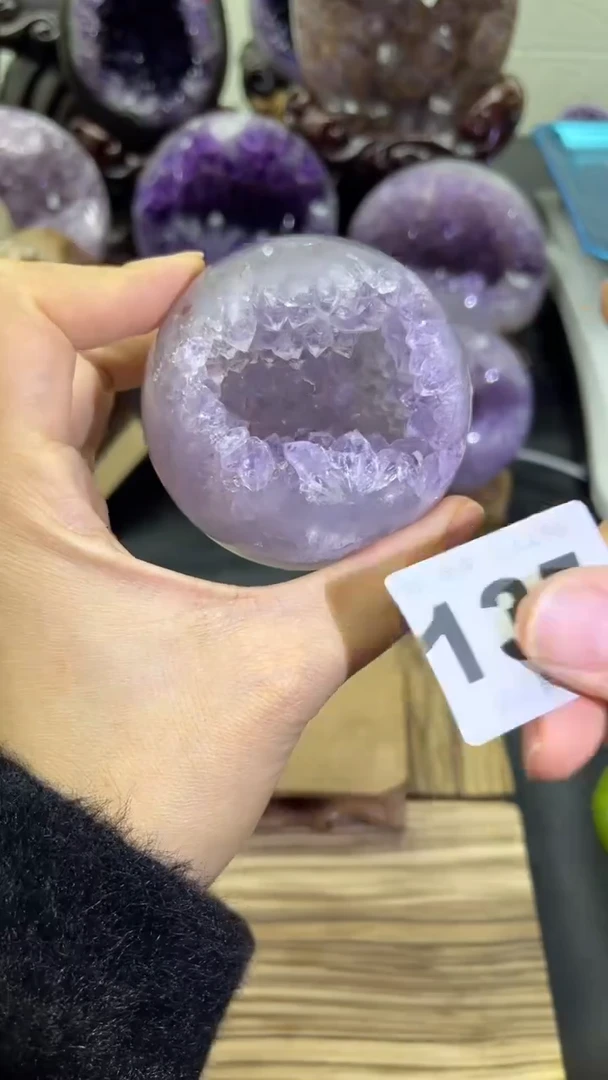 未镶嵌大型摆件（非配饰）紫晶135号开口笑