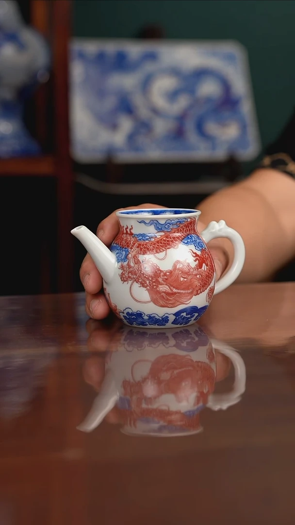 自成堂柴窑青花釉里红