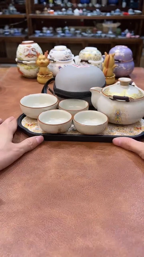 真的很便宜会开片的旅行茶具