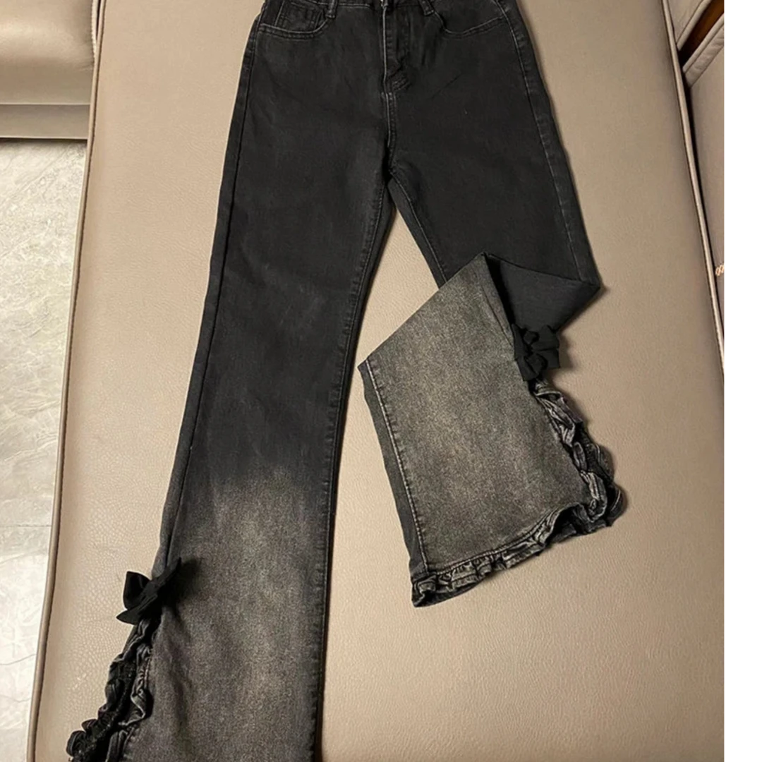 彤彤家新款蝴蝶渐变微喇裤