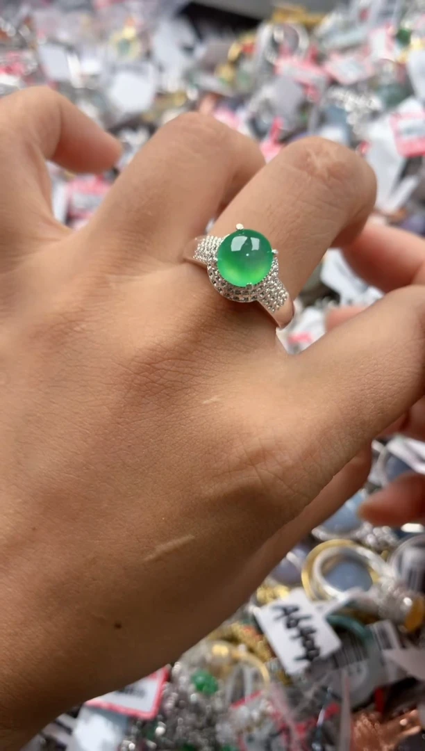 未镶嵌戒指翡翠555             6