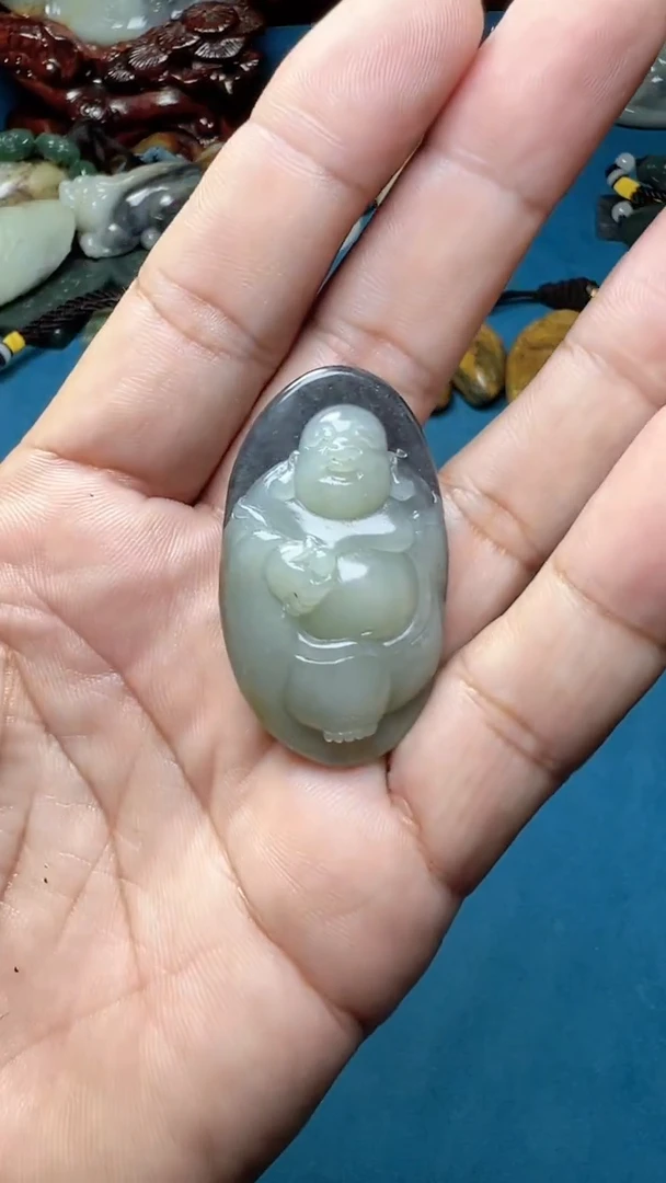 和田玉未镶嵌挂件-