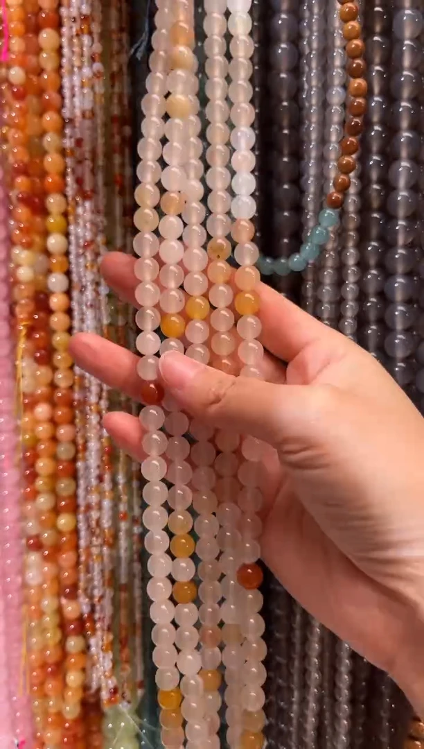 未镶嵌珠宝半成品水晶金丝白 卡8