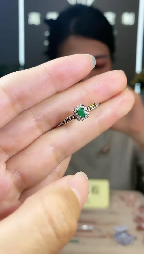 【闪购商品】祖母绿手饰银S925镶嵌手饰