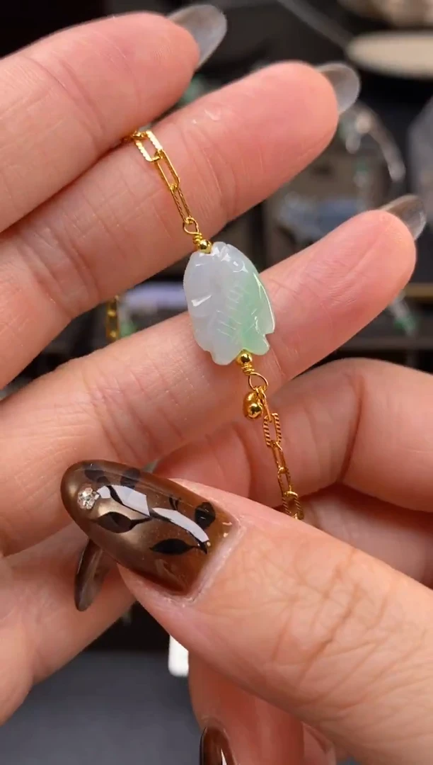 颈饰银S925镶嵌翡翠净货18137