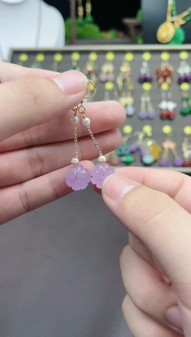 【闪购商品】玛瑙/玉髓耳钉银S925镶嵌504000