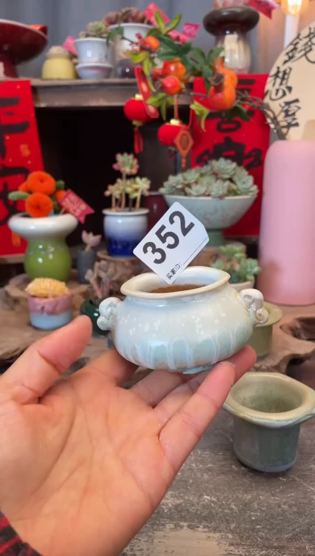 【闪购商品】摆件352福利微瑕知木小芳花盆