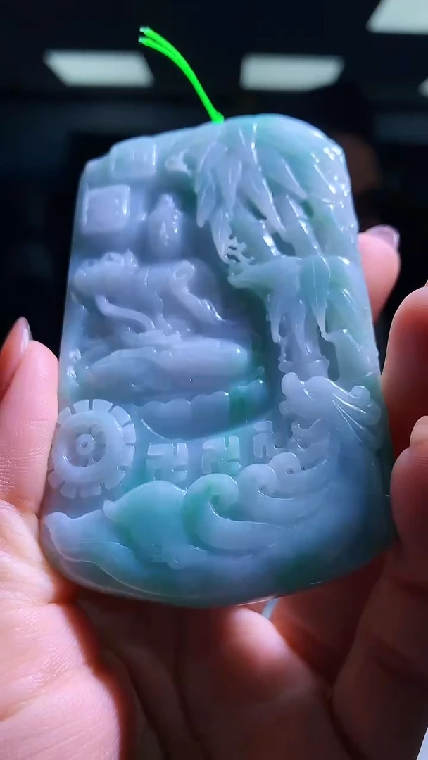 【闪购商品】定制翡翠未镶嵌1023hm-毛货挂件36