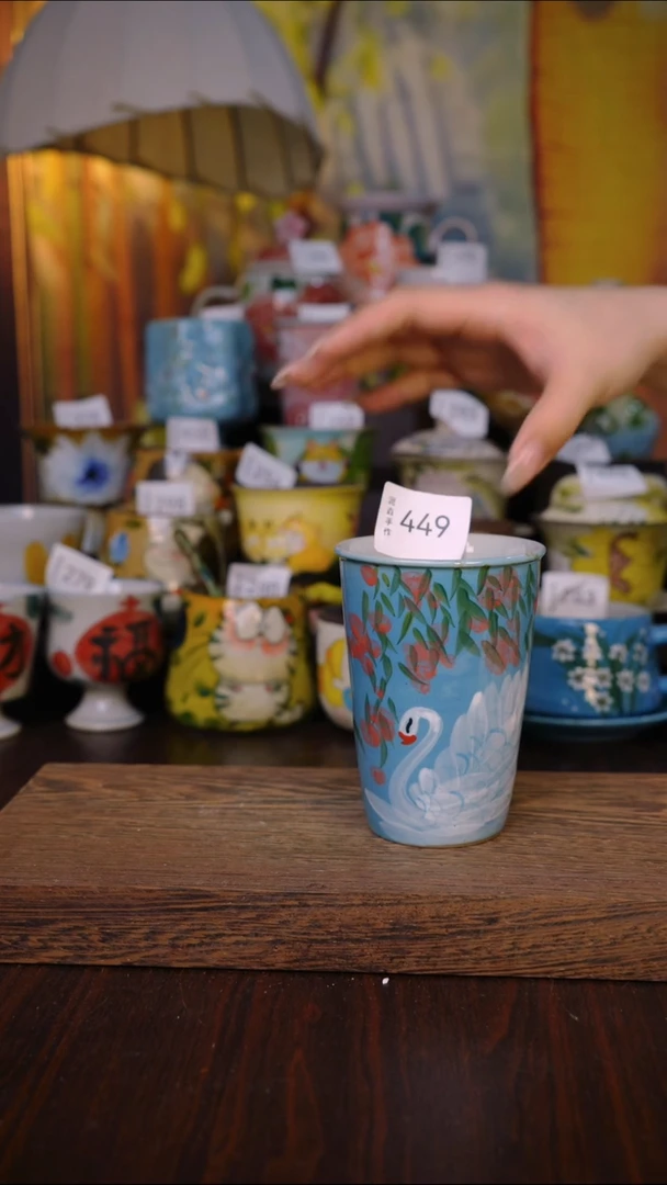 摆件泥垚手作 景德镇手工手绘器物