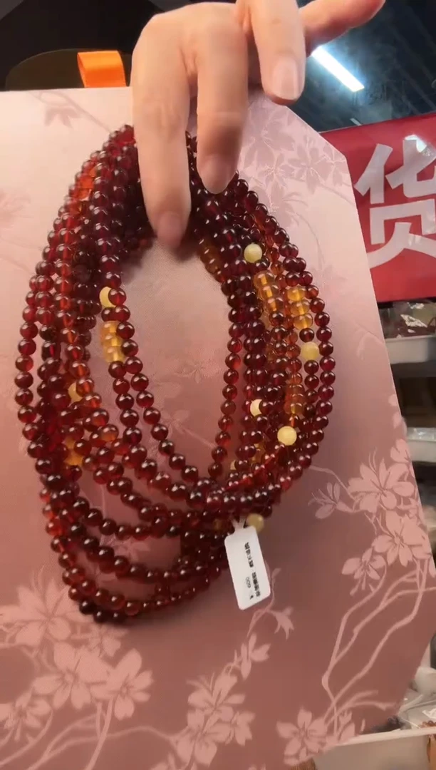 琥珀颈饰未镶嵌血珀双圈  104多样性发其一