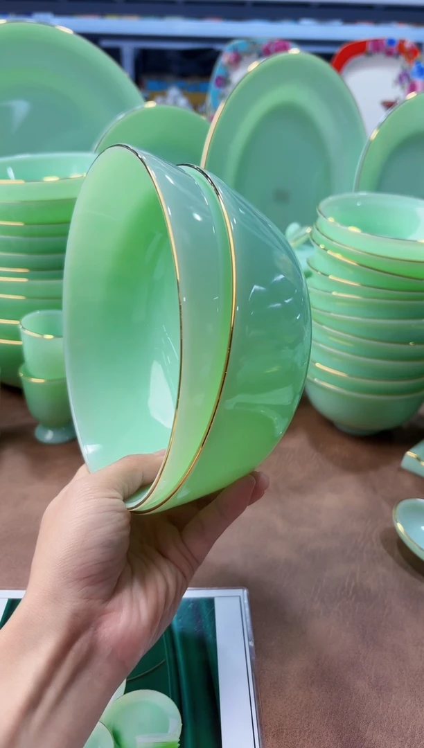 玉瓷6.5英寸面碗2个景德镇陶瓷