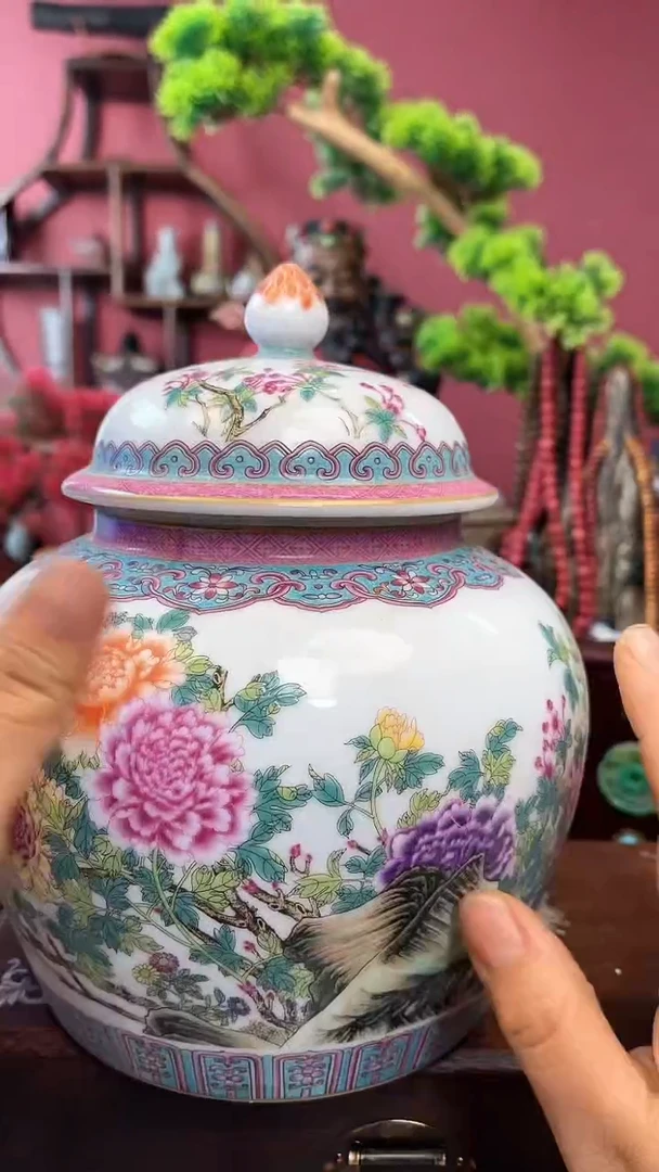 【闪购商品】编号164-花鸟圆罐白ca-妍妍批发清