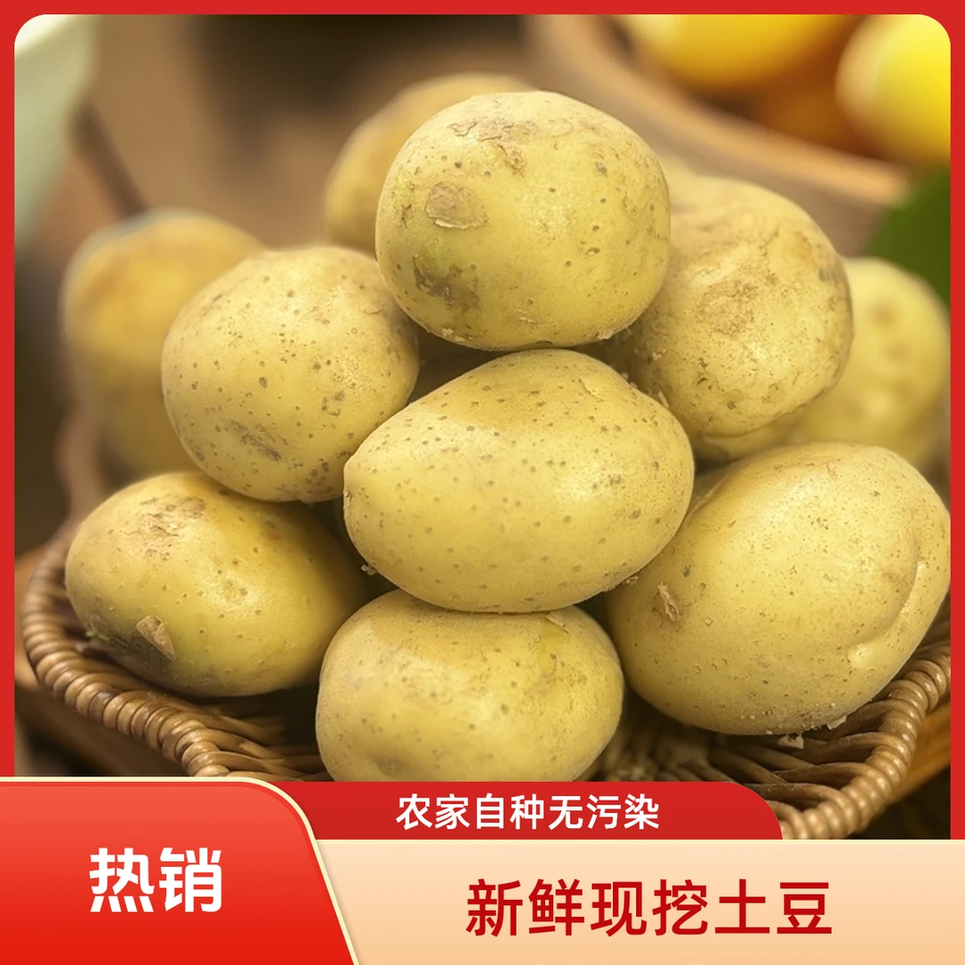 新鲜现挖河南黄皮土豆粉糯香美味应季蔬菜