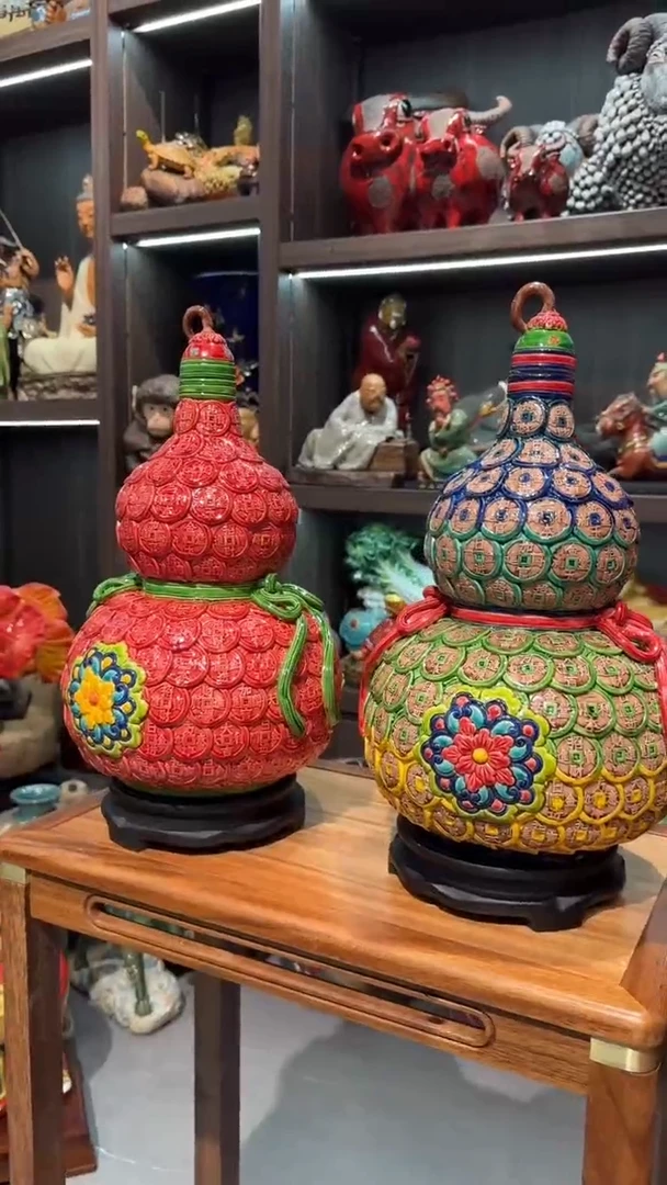 陶瓷听*人金钱葫芦2个