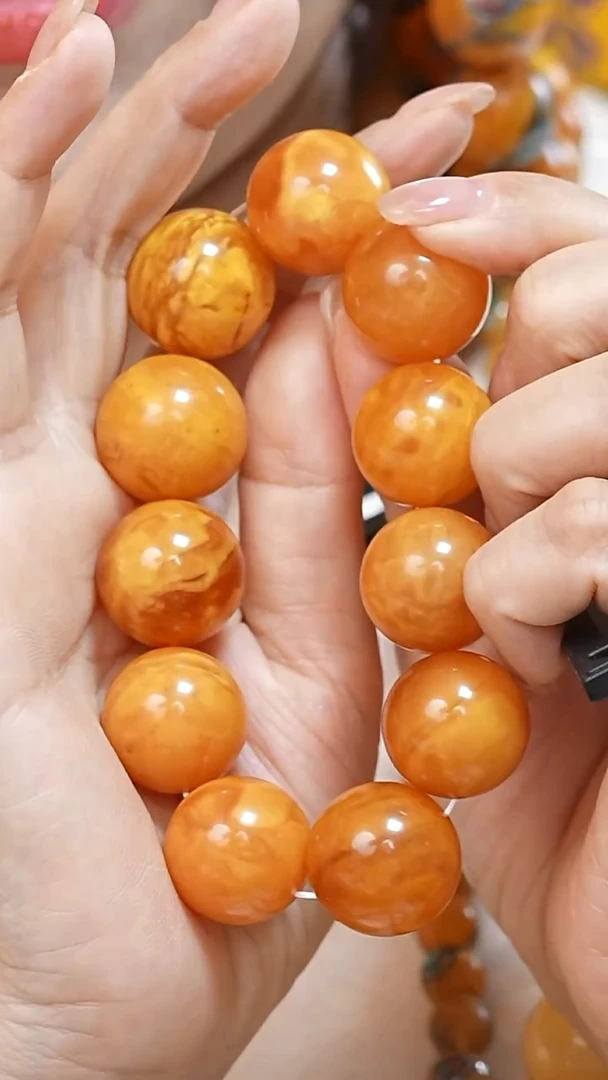 蜜蜡颈饰未镶嵌3817天然蜜蜡珠宝奇石云端妖孽石膏蜡全部保真