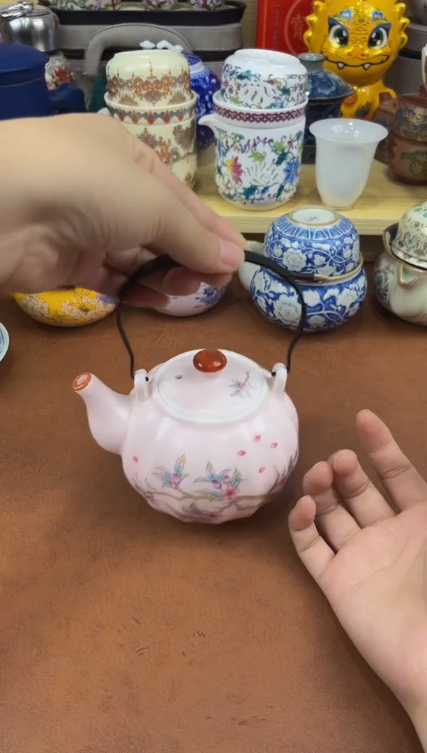 陶瓷茶具摆件旅行套组