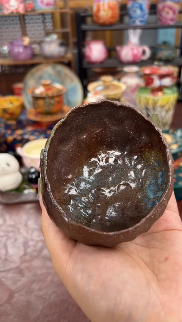 虎井窑老陶泥手工茶蝶