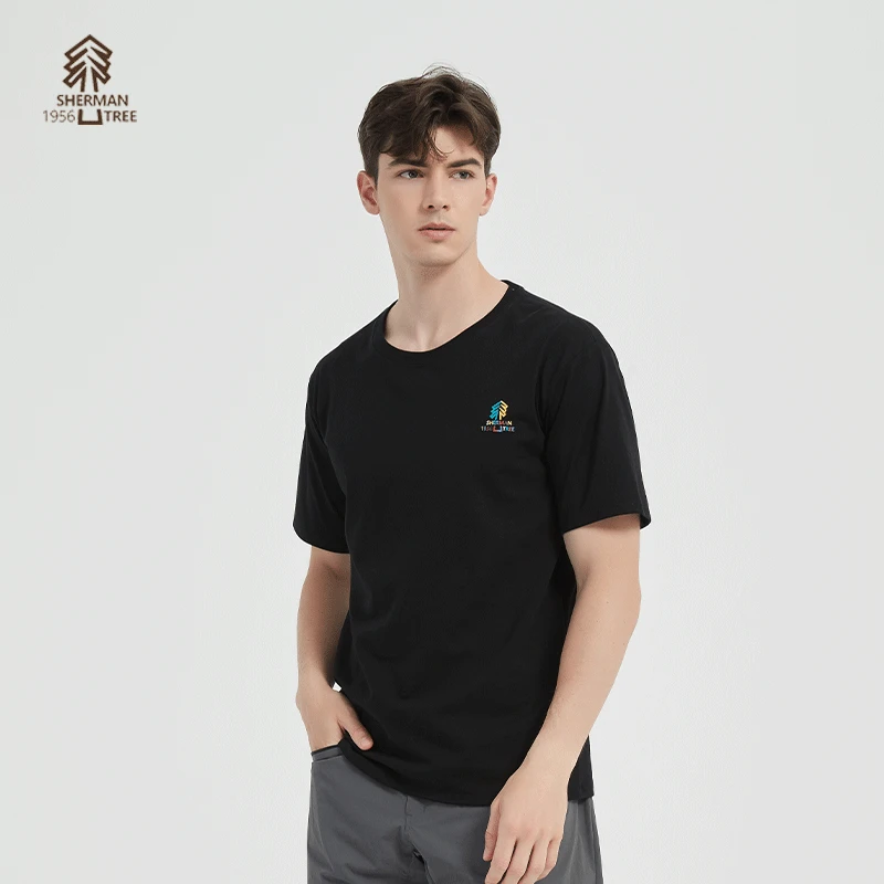 【海涛大叔】舍曼树彩色小树圆领短袖T恤