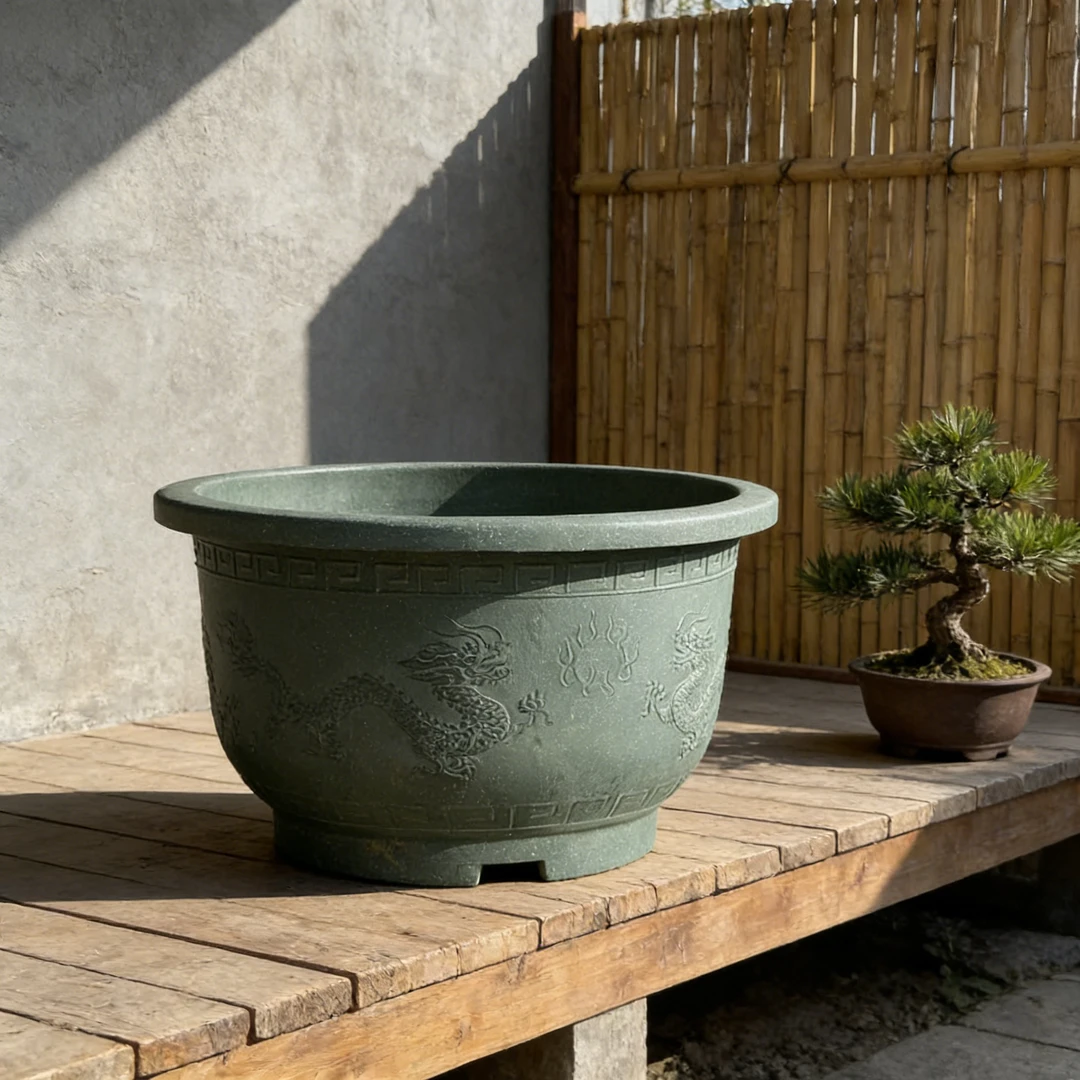 48cm加厚特大龙缸花盆室外种树专 加大口径耐晒庭院大绿植盆景盆