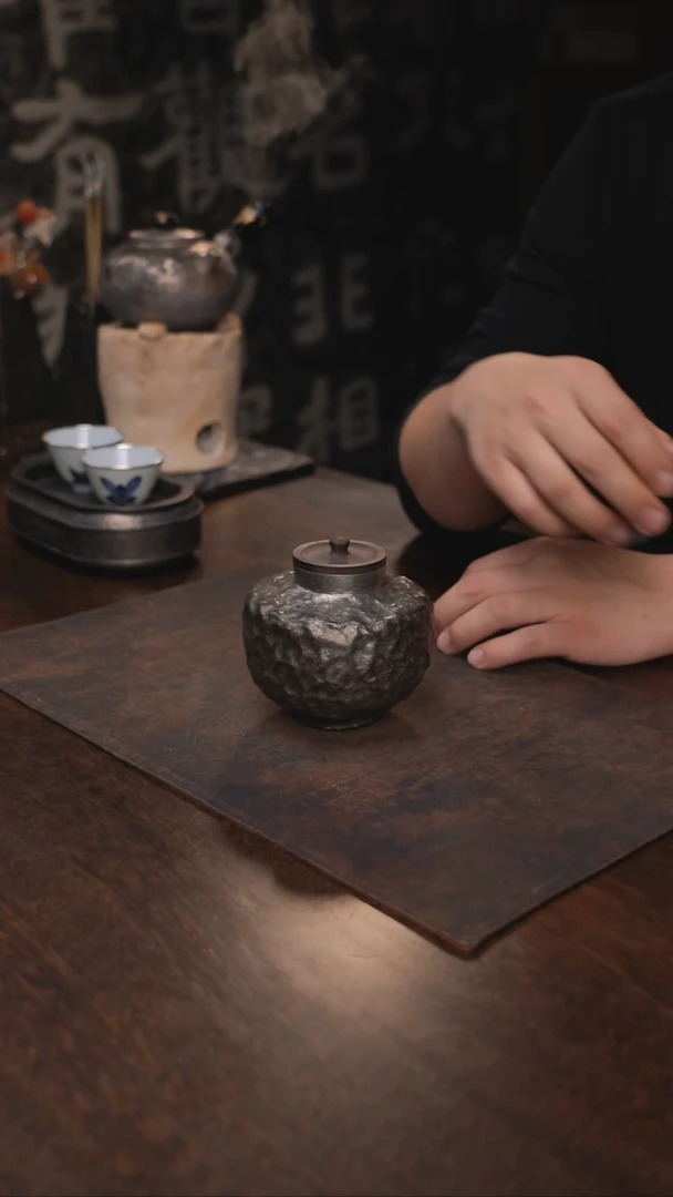 纯锡木塞茶叶罐茶仓1