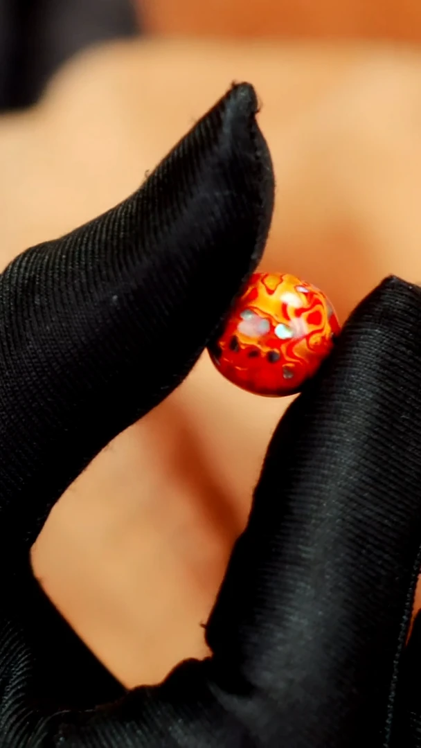 疯子大漆中国红螺钿13mm