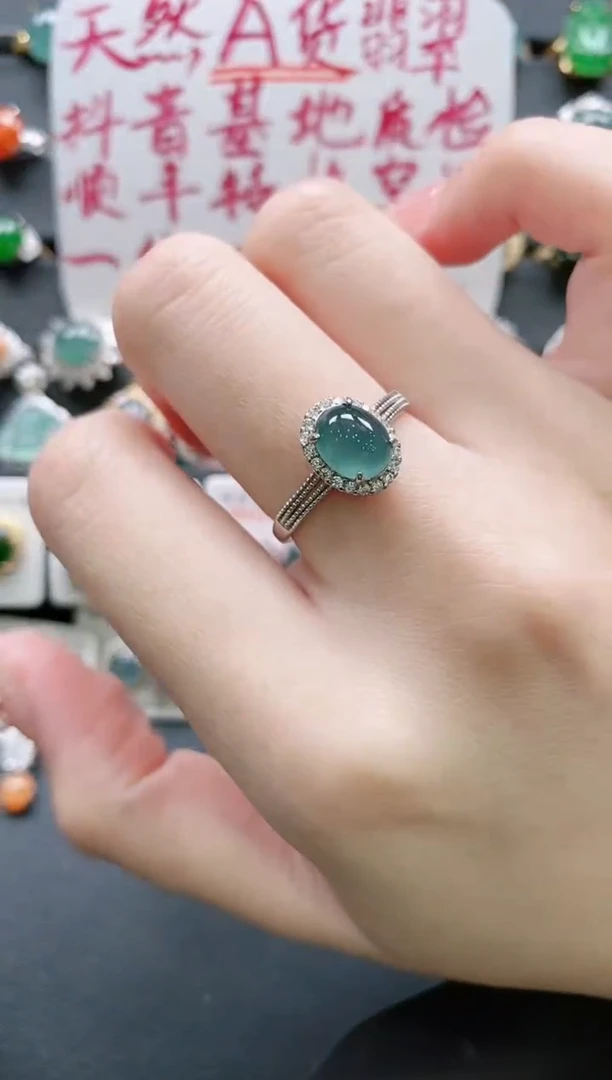 【闪购商品】翡翠戒指银S925镶嵌11111111