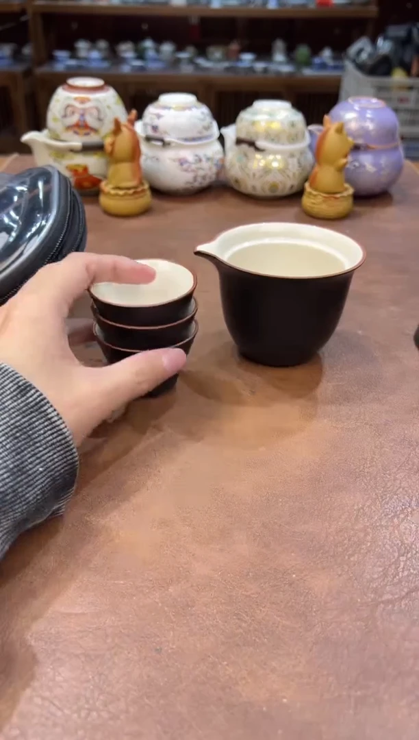 真的很便宜会开片的旅行茶具