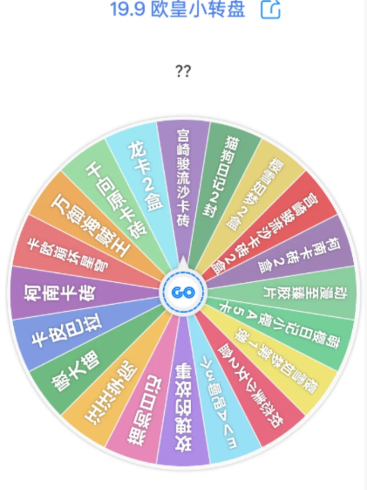 【19.9欧皇转盘】动漫转盘摇摇乐二次元动漫潮玩盲盒拆封拆卡集卡